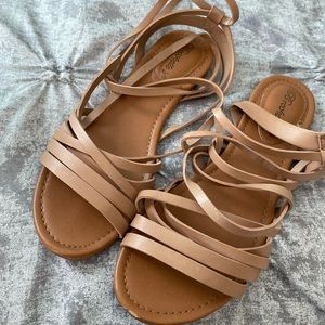 Tie up sandals